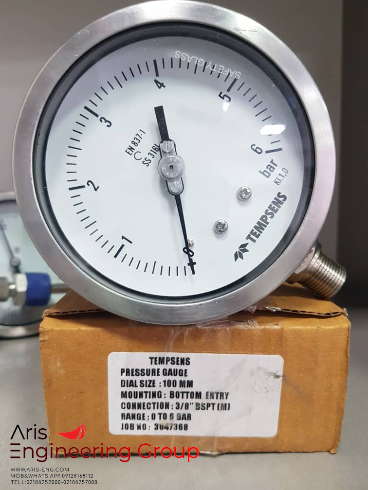 گروه مهندسین آریس تامین کننده گیج فشار و دما برند Tempsens