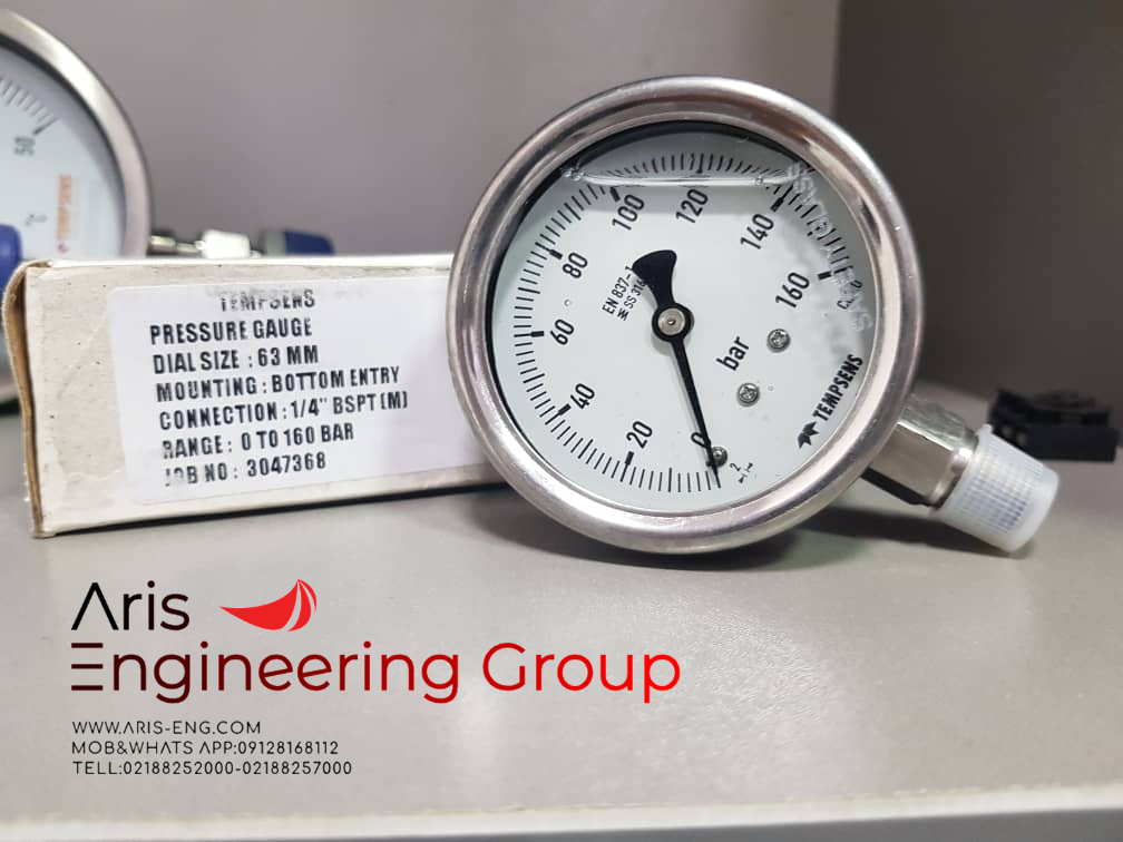 گروه مهندسین آریس تامین کننده گیج فشار و دما برند Tempsens